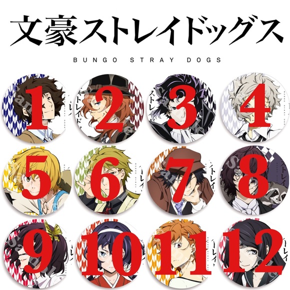 [HANDMADE] Bungo Stray Dogs Buttons - Picture 3 of 7